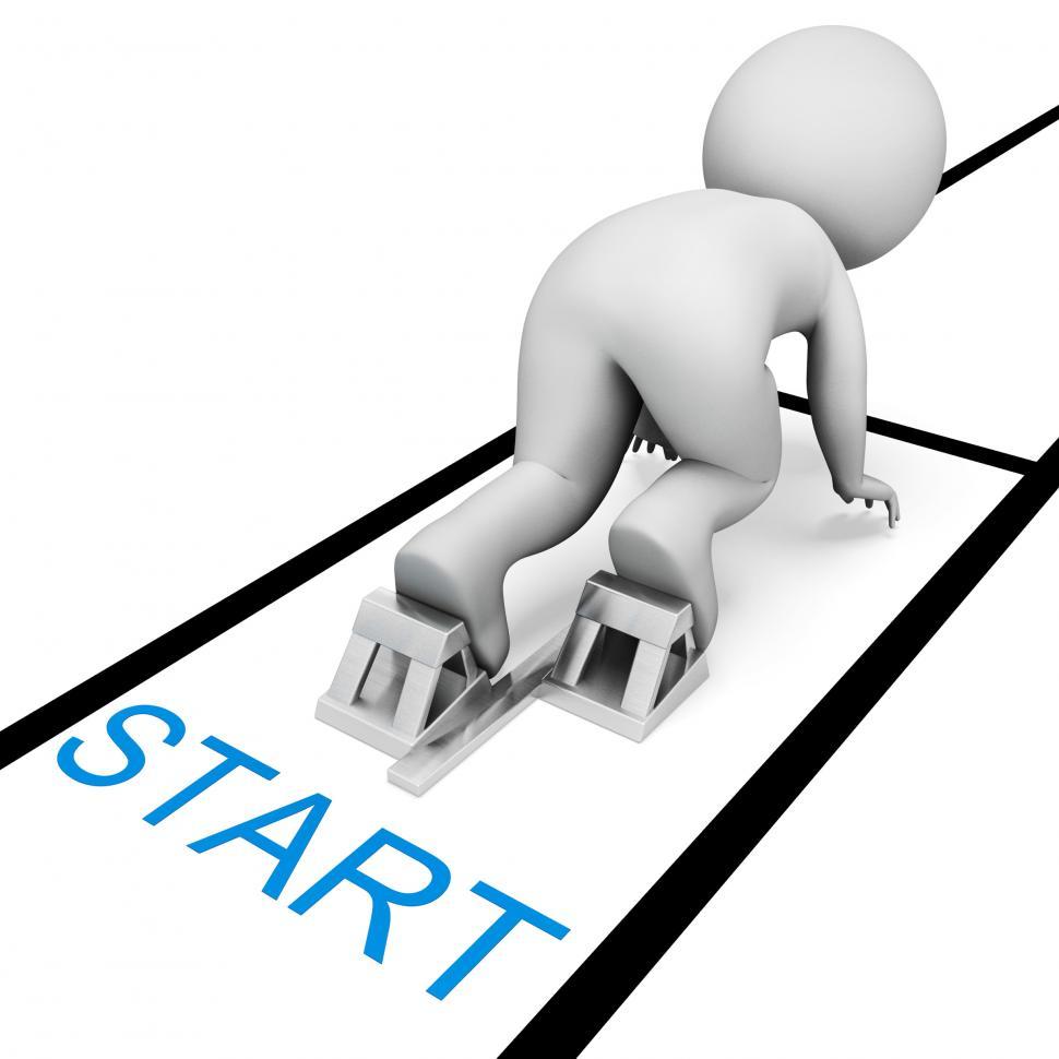 Free Image of Start Athletics Means Act Now And Active 3d Rendering 