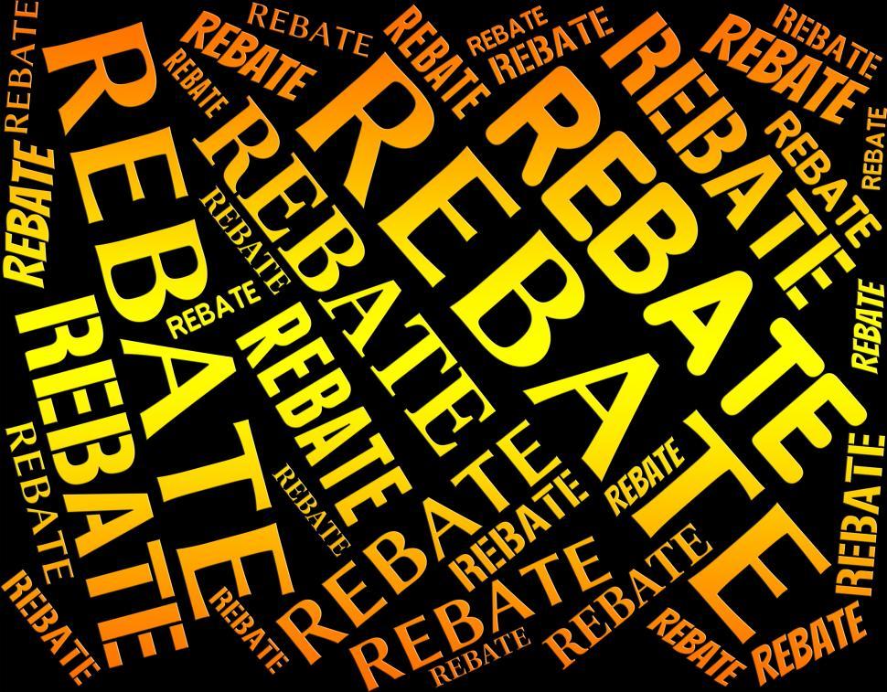 Free Image of Rebate Word Means Partial Refund And Allowance 