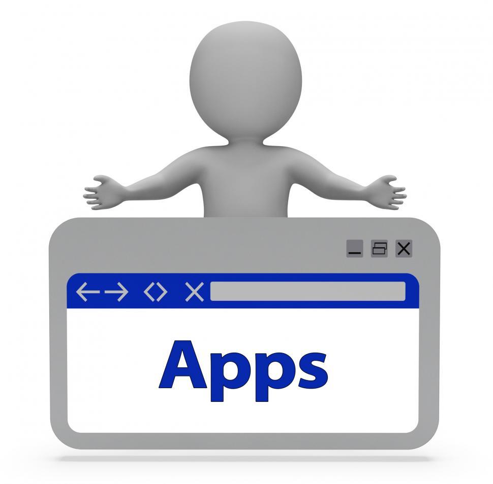 Free Image of Apps Webpage Means Application Software 3d Rendering 