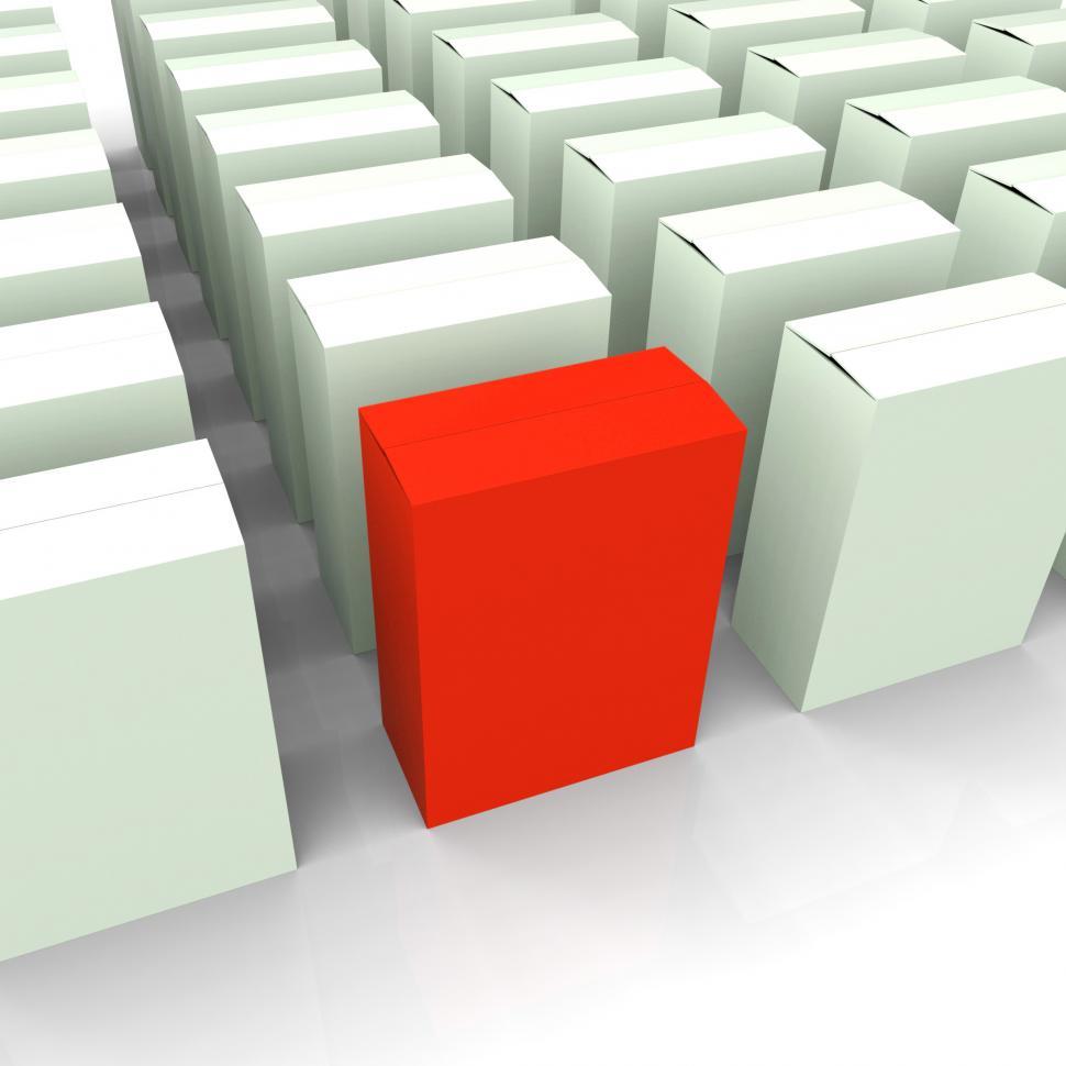 Free Image of Blank Box Copyspace Means Stand Out Leader Or Individual 
