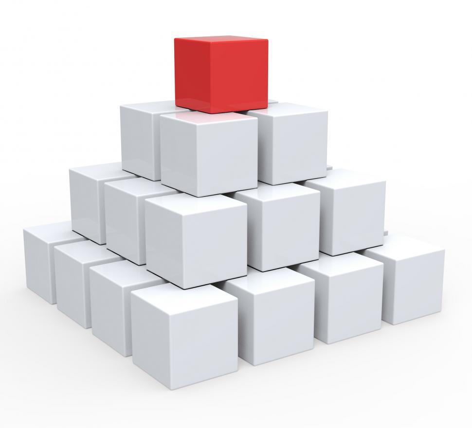 Free Image of Top Of Pyramid Shows Hierarchy Or Leader 