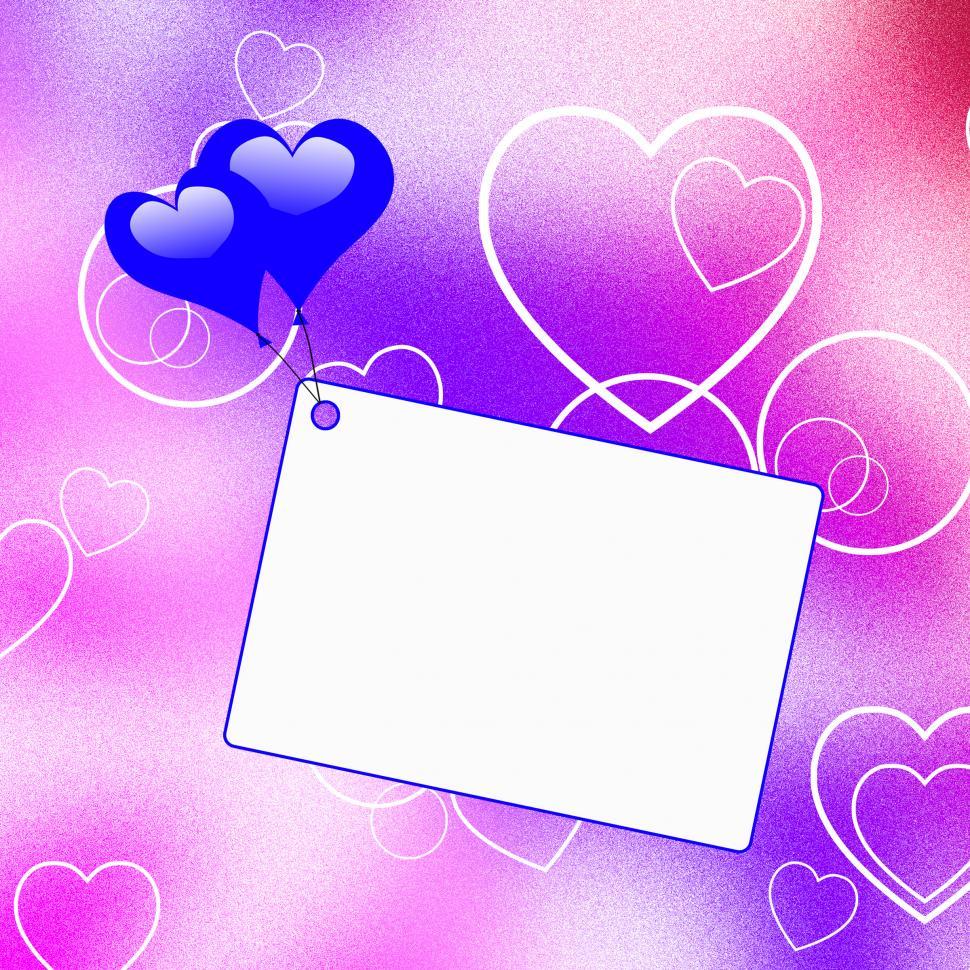 Free Image of Heart Balloons On Note Shows Love Letter Or Affection Message 