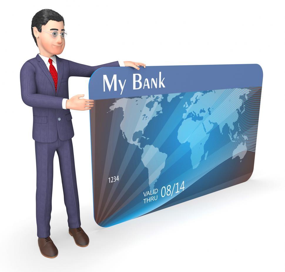 Free Image of Credit Card Indicates Business Person And Bank 3d Rendering 