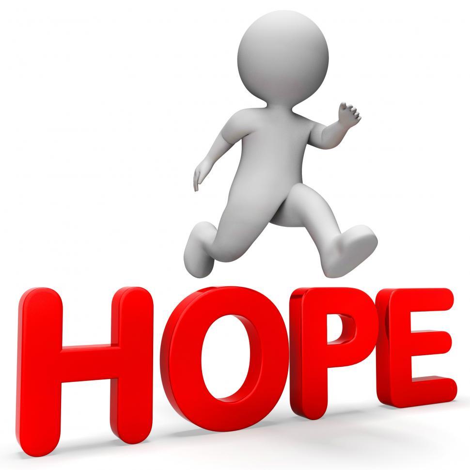 Free Image of Hope Jump Means Wanting Wishful And Wish 3d Rendering 