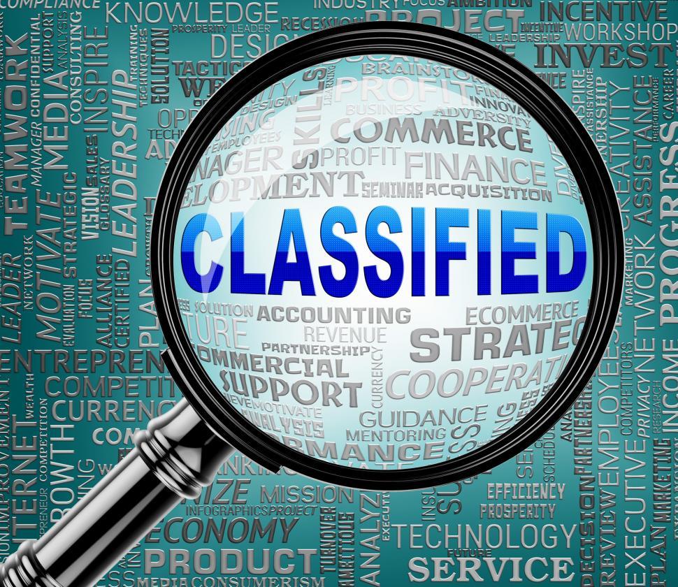 Free Image of Classified Magnifier Indicates Restricted Information 3d Renderi 