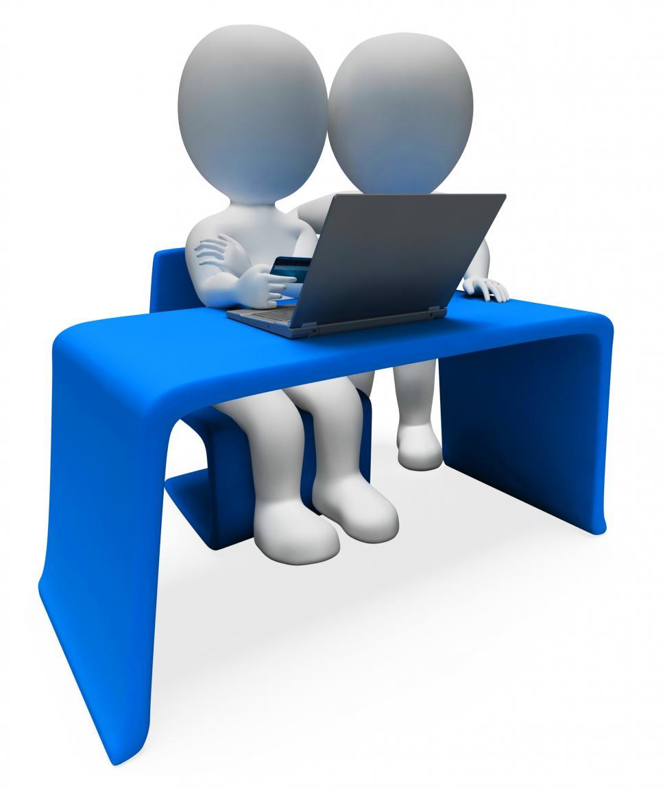 Free Image of Credit Card Means World Wide Web And Buyer 3d Rendering 