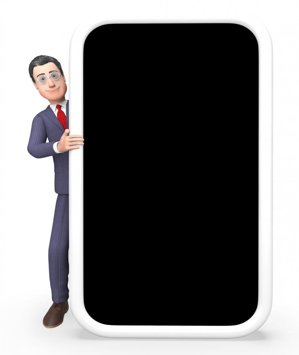 Free Image of Copyspace Character Shows World Wide Web And Business 3d Renderi 
