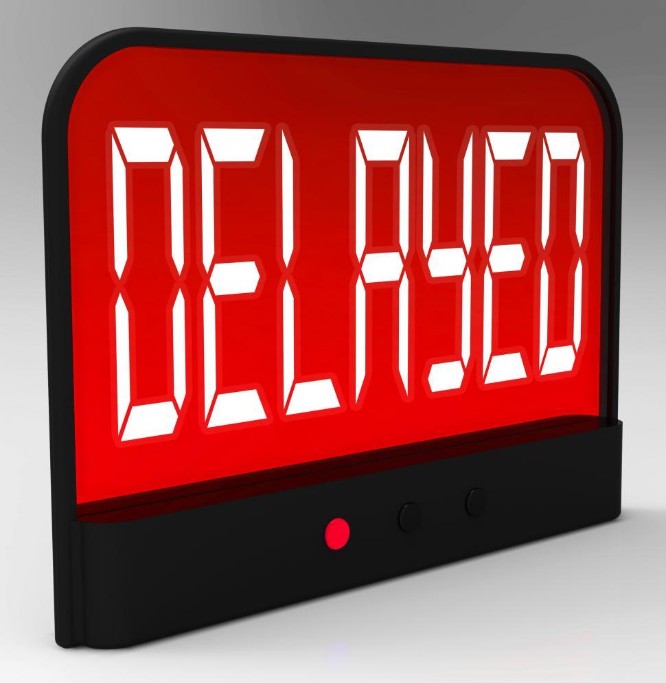 Free Image of Delayed Clock Shows Postponed Or Running Late 