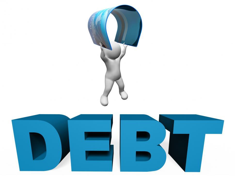 Free Image of Debt Credit Card Means Financial Obligation And Arrears 3d Rende 