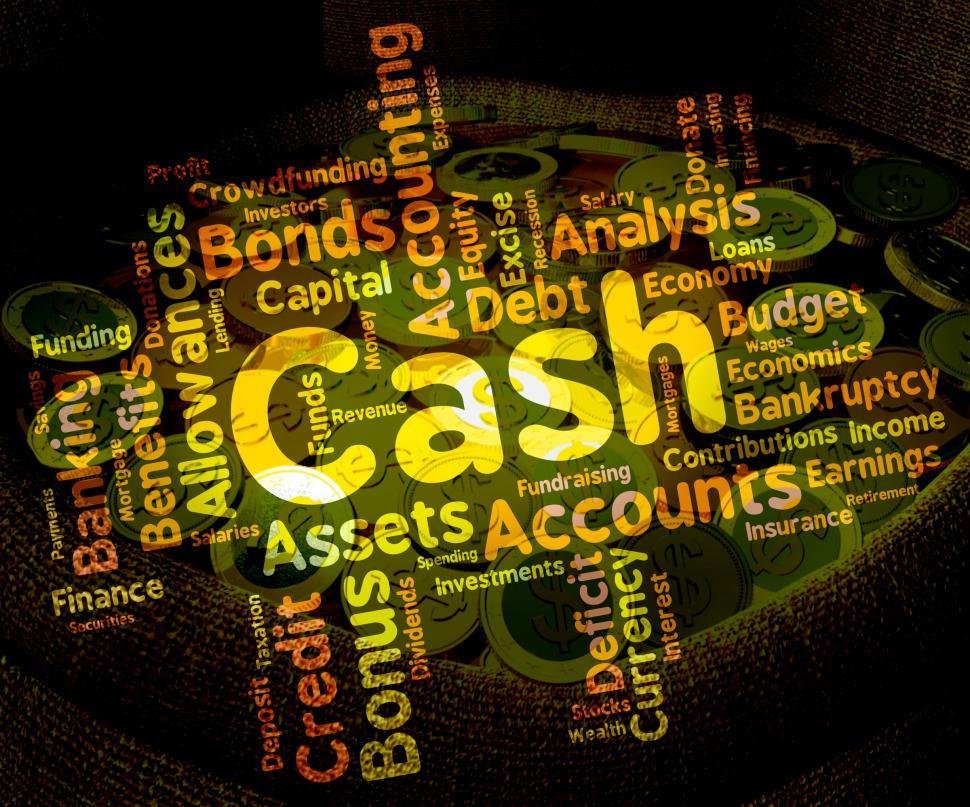 Free Image of Cash Word Indicates Text Save And Currency 