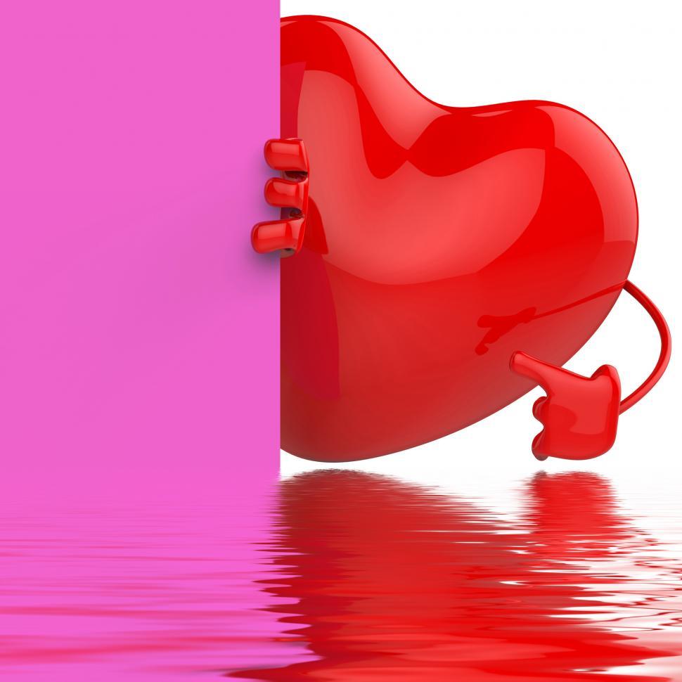 Free Image of Heart Behind Paper Displays Written Proposal Or Passionate Lette 