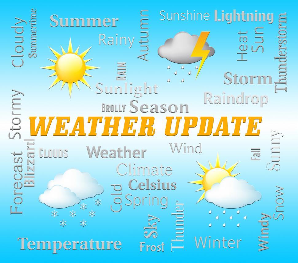 Free Image of Weather Update Shows Outlook Report And Forecast 