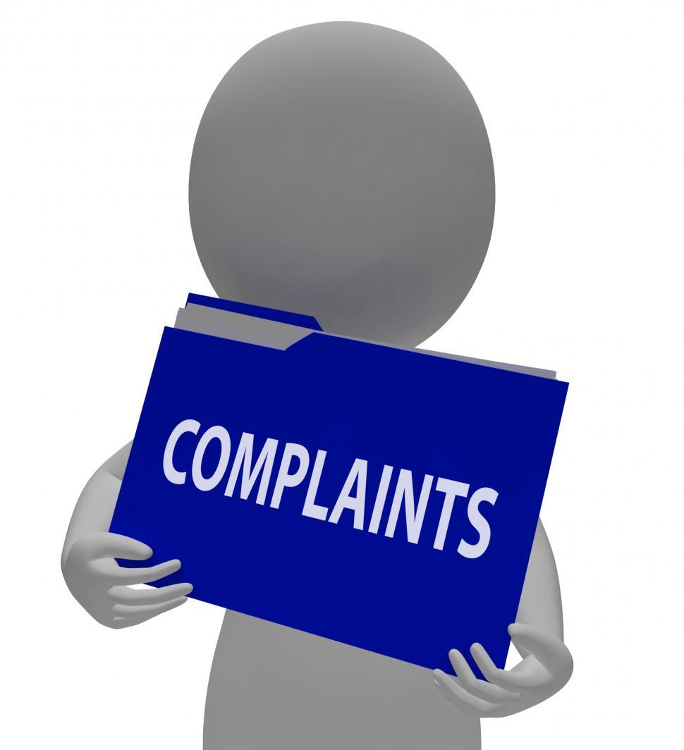 Free Image of Complaints Folder Means Dissatisfied File 3d Rendering 