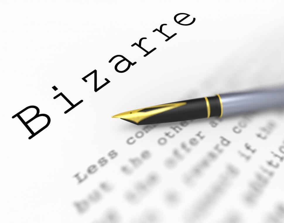 Free Image of Bizarre Word Means Peculiar Freakish Or Strange 