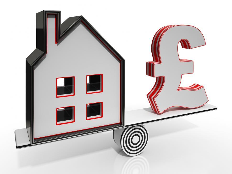 Free Image of House And Pound Balancing Show Investment 