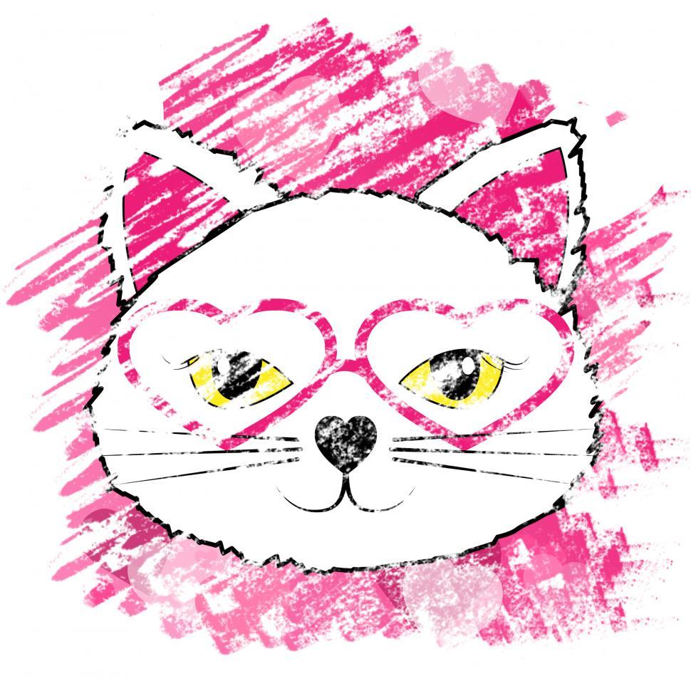 Free Image of Cat With Heart Means In Love And Compassion 