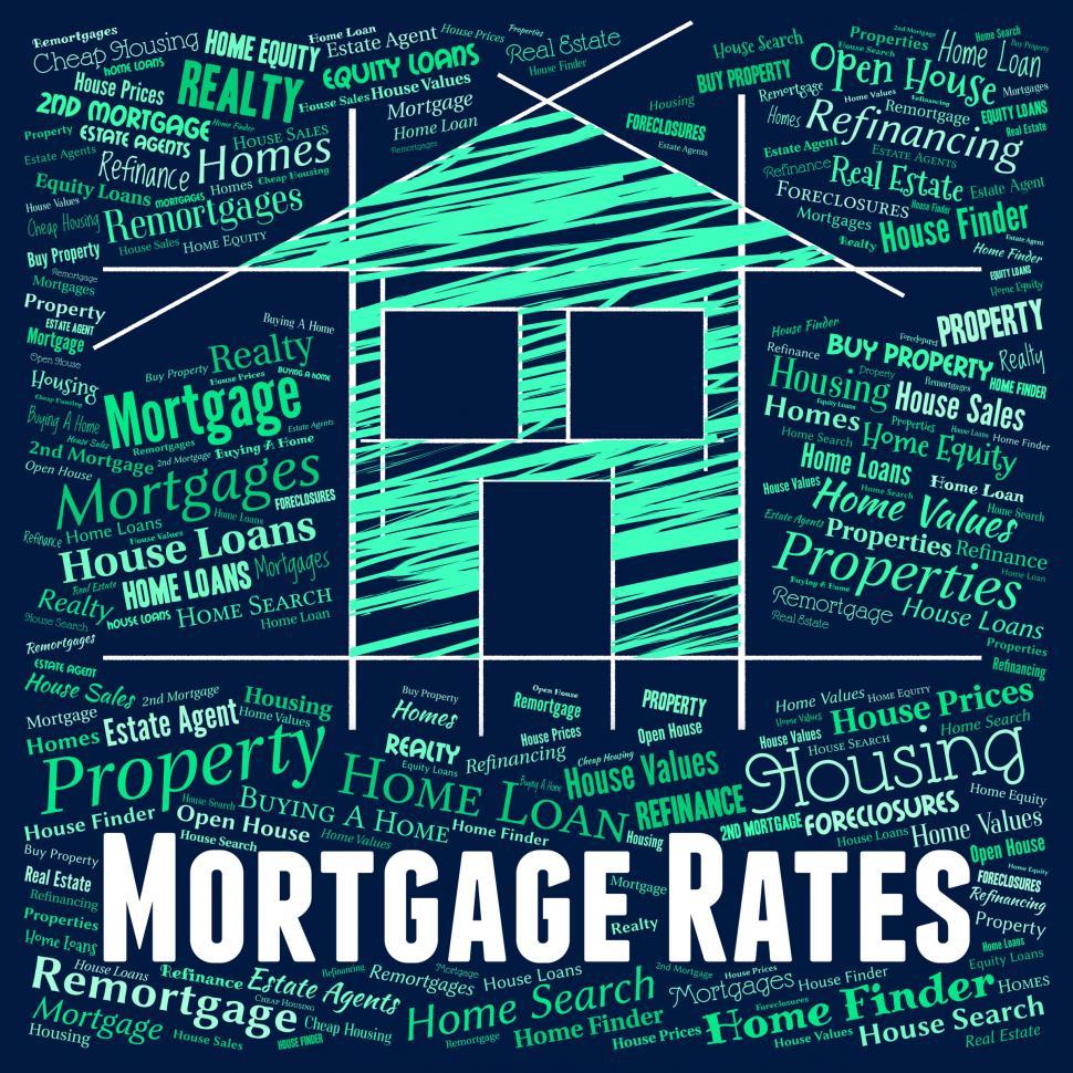 Free Image of Mortgage Rates Shows Real Estate And Borrow 