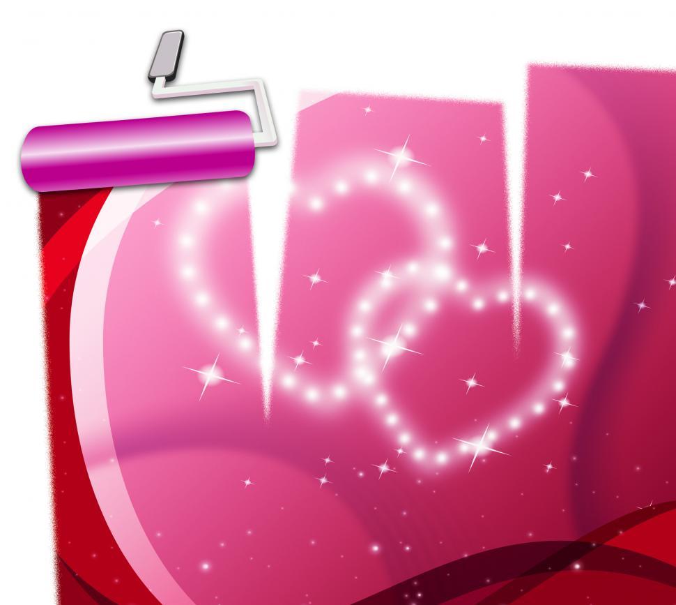 Free Image of Love Hearts Shows Valentine Day And Dating 