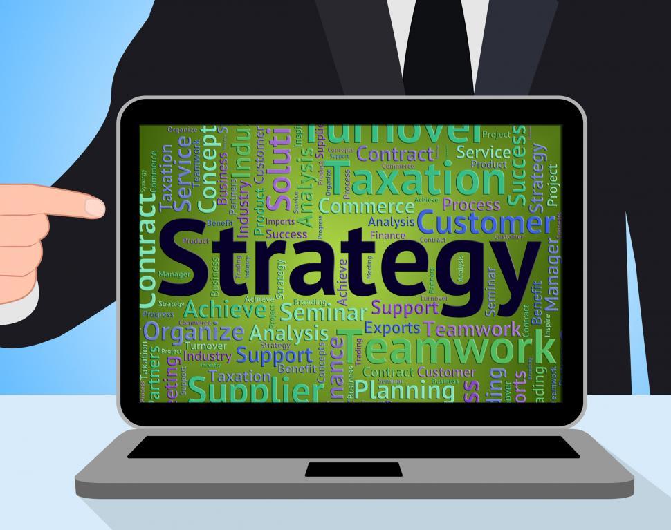 Free Image of Strategy Word Shows Plan Vision And Text 