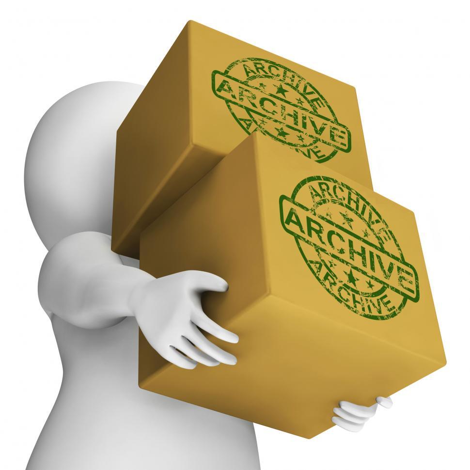 Free Image of Archive Boxes Show Organisation And Data Records 