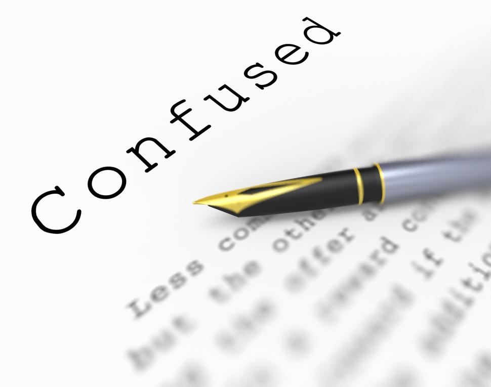 Free Image of Confused Word Means Baffled Muddled And Dont Understand 