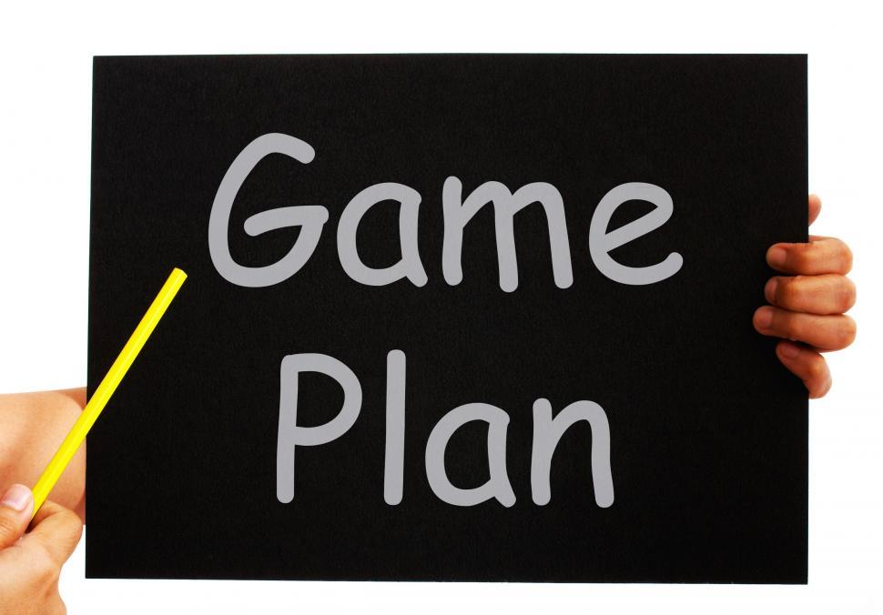 Free Image of Game Plan Blackboard Means Strategies And Tactics 