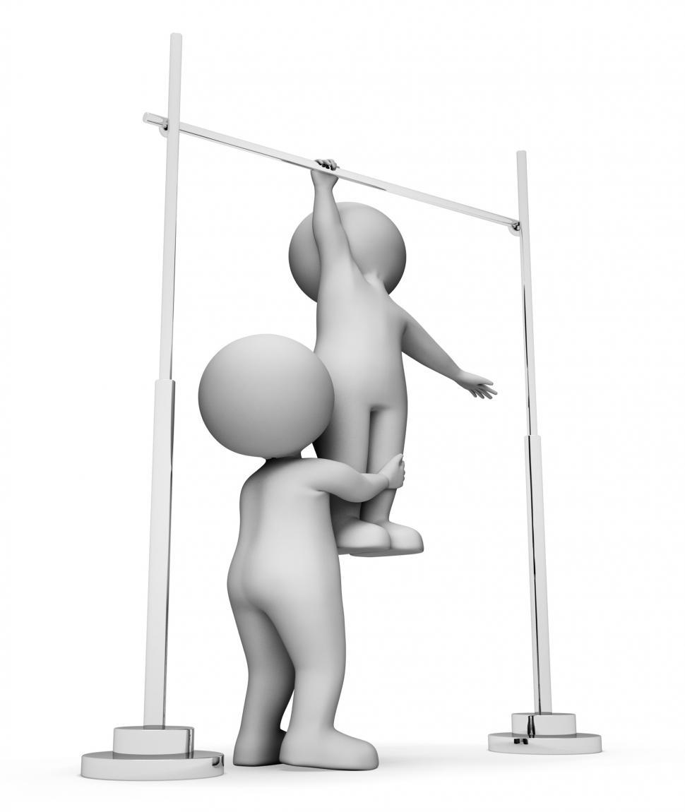 Free Image of High Bar Shows Get Fit And Apparatus 3d Rendering 
