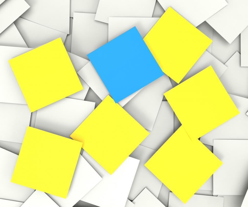 Free Image of Blank Post It Notes Shows Copyspace Messages And Notices 