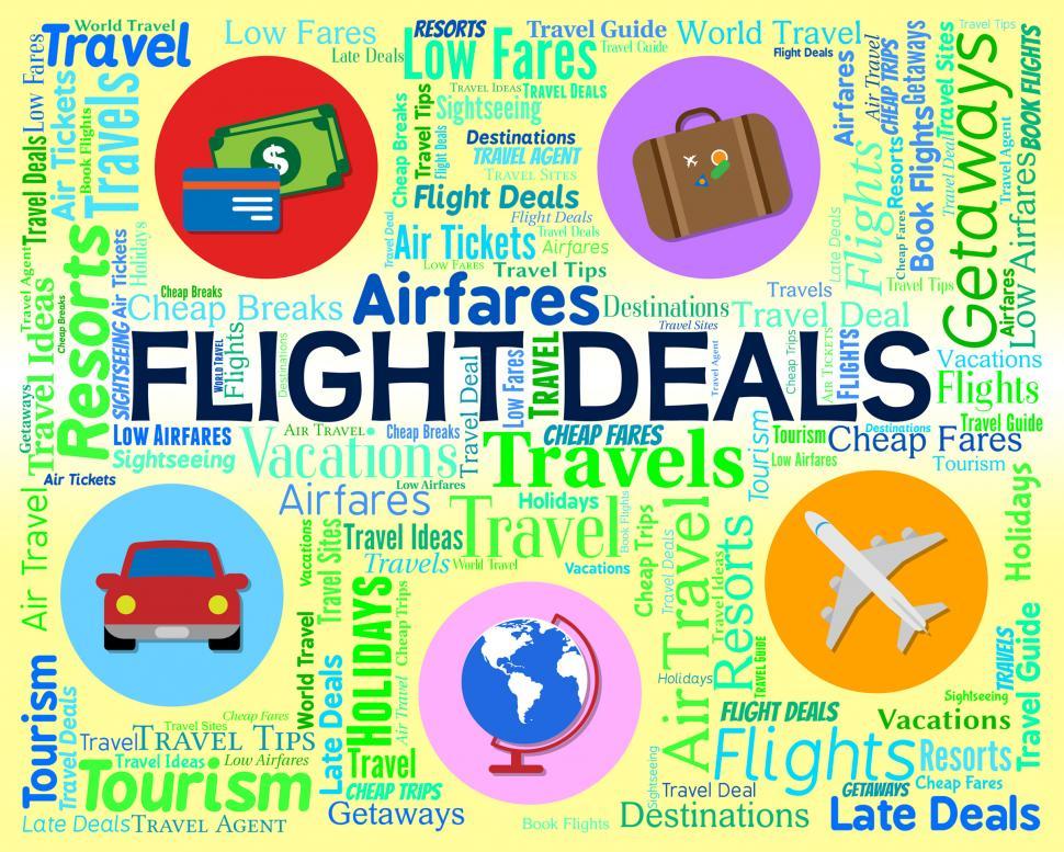 Free Image of Flight Deals Means Bargain Flights And Sale 