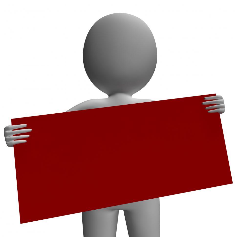 Free Image of Message Board Held By Character Showing Greeting 