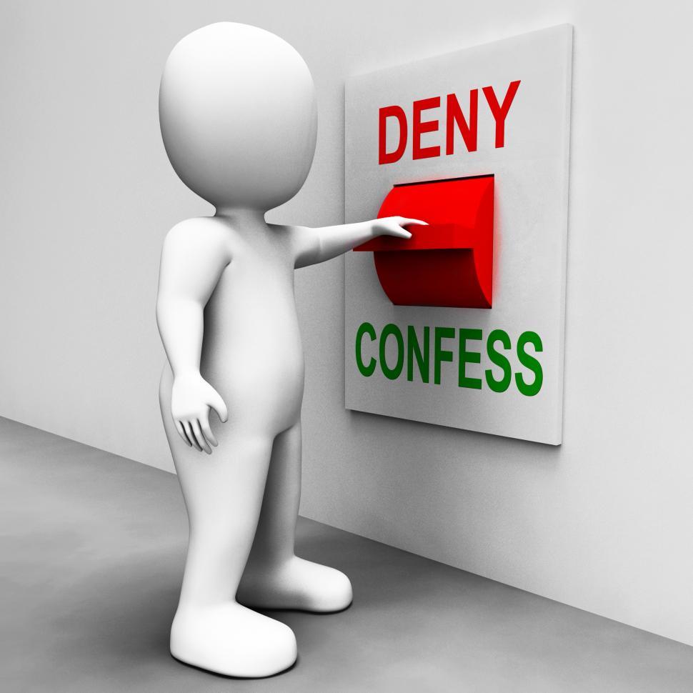 Free Image of Confess Deny Switch Shows Confessing Or Denying Guilt Innocence 