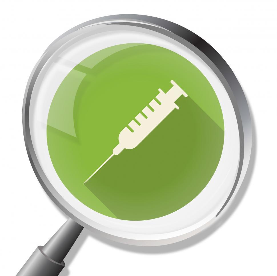 Free Image of Syringe Magnifier Indicates Clinic Healthcare And Magnify 