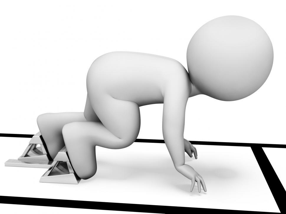 Free Image of Characters Character Represents Athlete Jogger And Render 3d Ren 