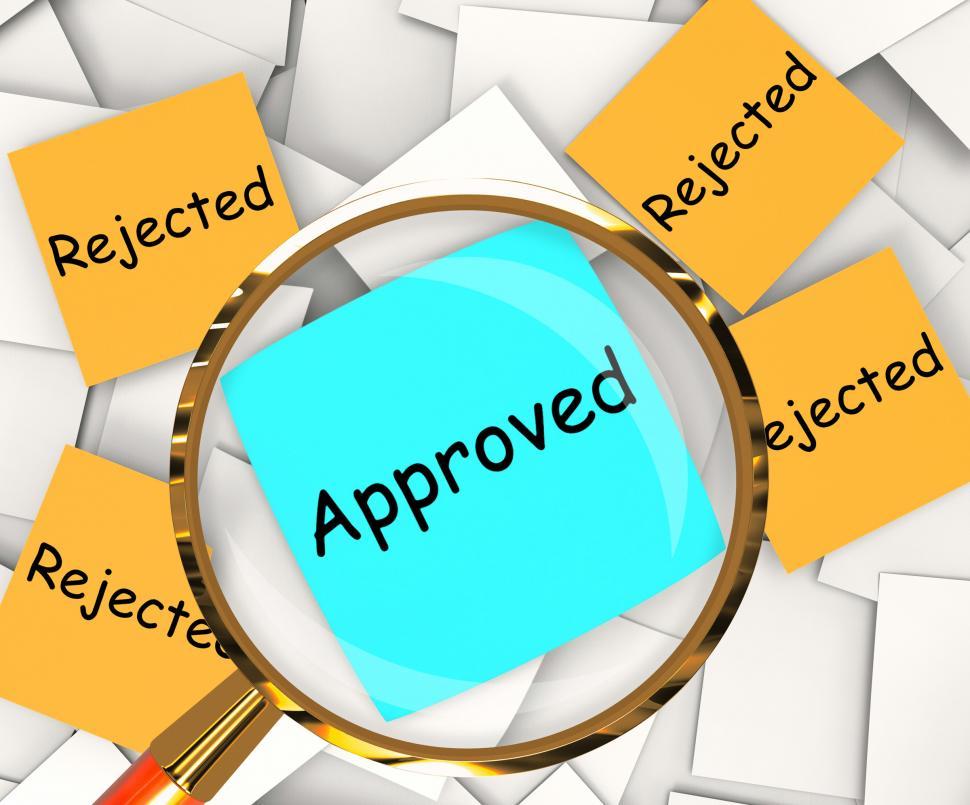 Free Image of Approved Rejected Post-It Papers Shows Accepted Or Refused 