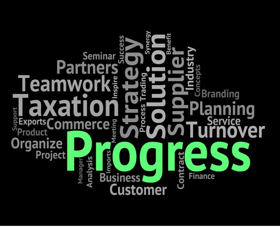 Free Image of Progress Word Means Words Advancement And Forward 