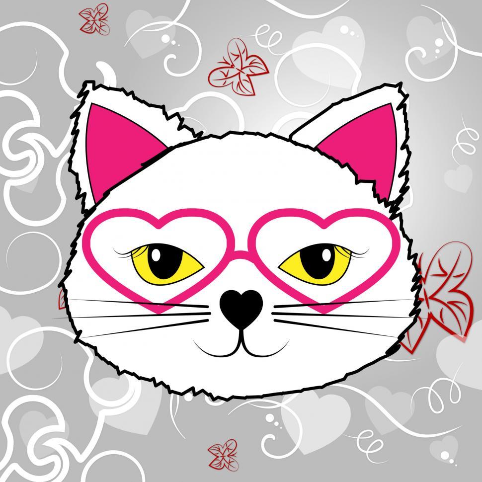 Free Image of Abstract Cat Shows Kitten And Grey Background 