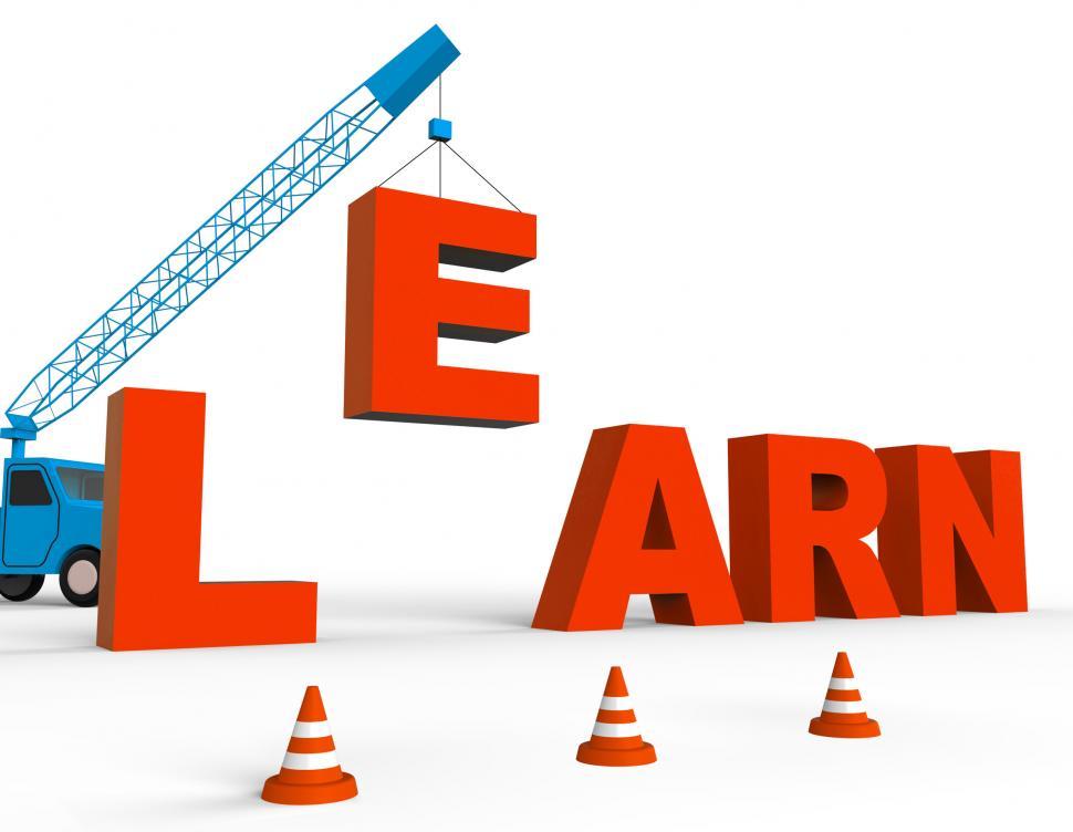 Free Image of Learn Word Represents School Study 3d Rendering 
