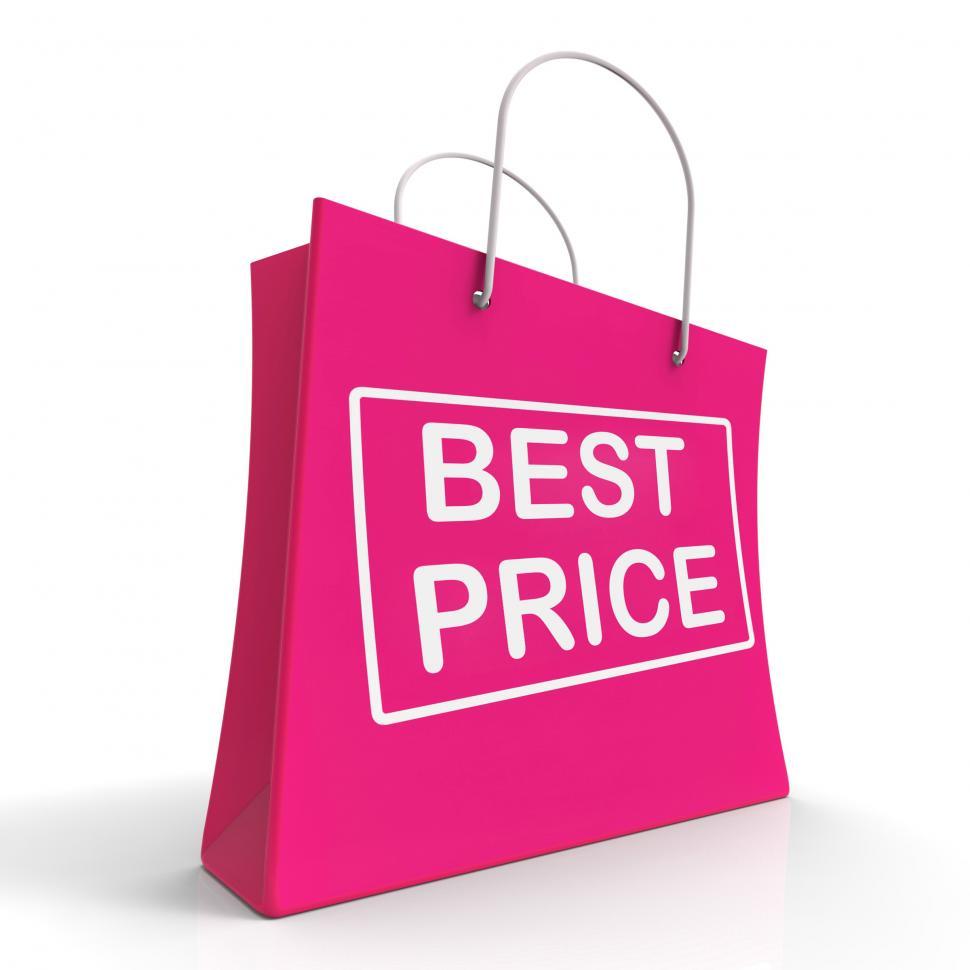 Free Image of Best Price On Shopping Bags Shows Bargains Sale And Save 
