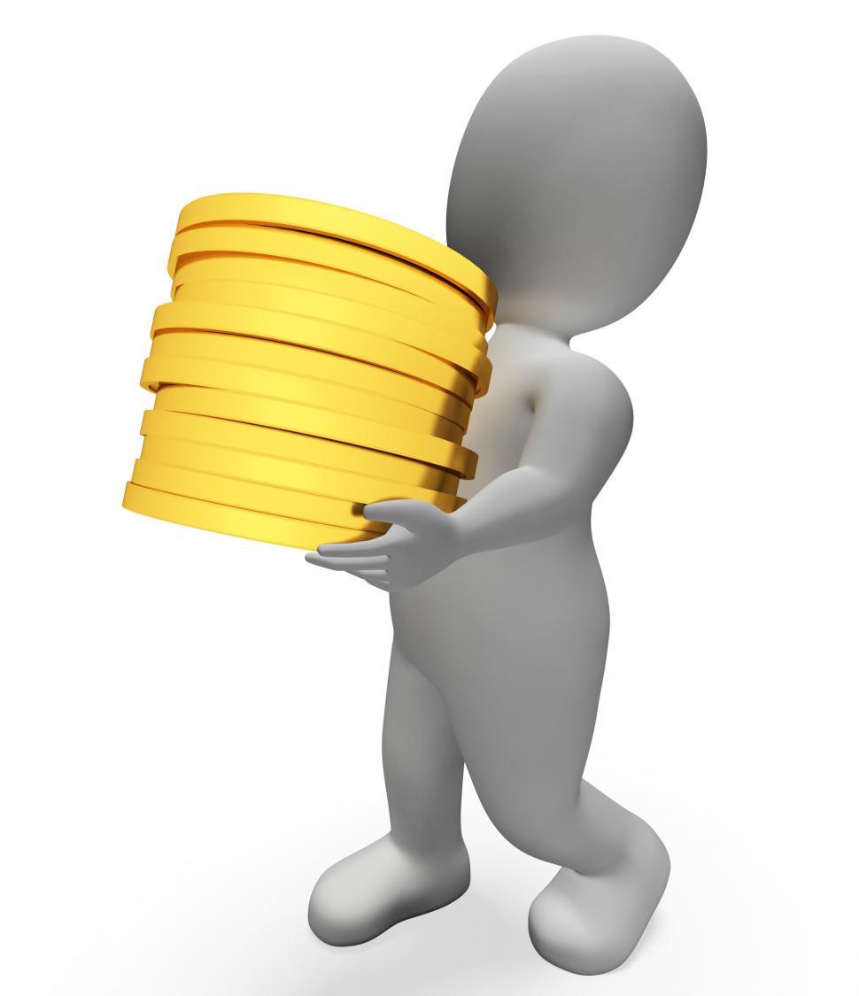 Free Image of Finance Savings Represents Character Financial And Trading 3d Re 