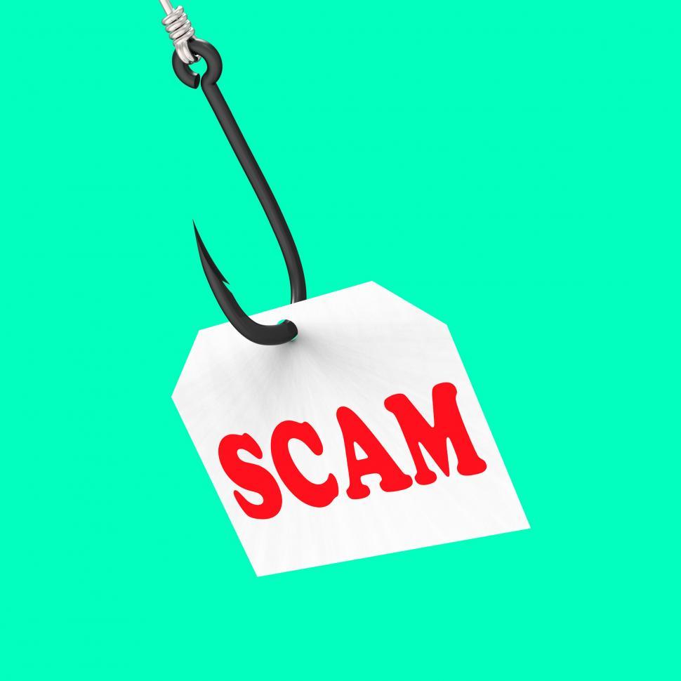 Free Image of Scam On Hook Means Schemes Or Deceits 