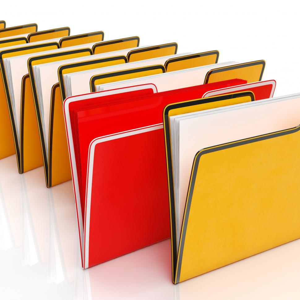 Free Image of Folders Showing Organising Documents Filing And Reports 