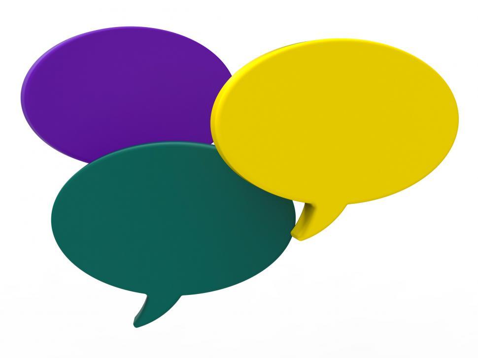 Free Image of Blank Speech Balloon Shows Copyspace For Thought Chat Or Idea 