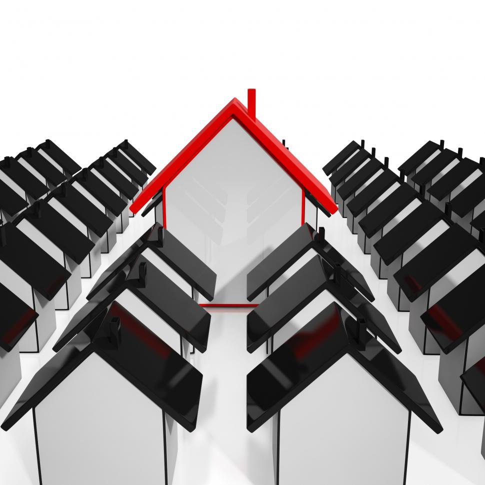 Free Image of House Icons Showing Selling Real Estate 