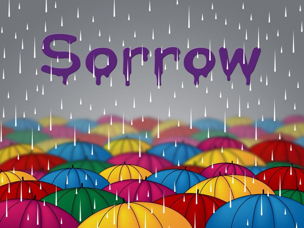 Free Image of Sorrow Rain Indicates Grief Stricken And Depressed 