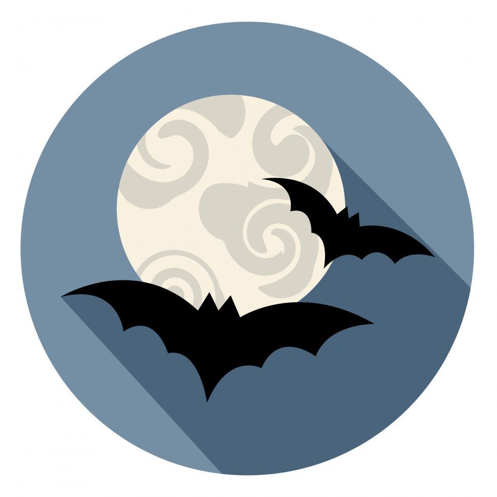 Free Image of Halloween Bats Icon Means Spooky Horror Symbol 