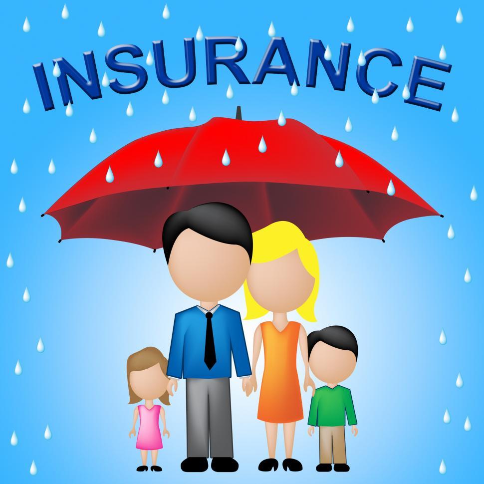 Free Image of Family Insurance Shows Household Policy And Cover 