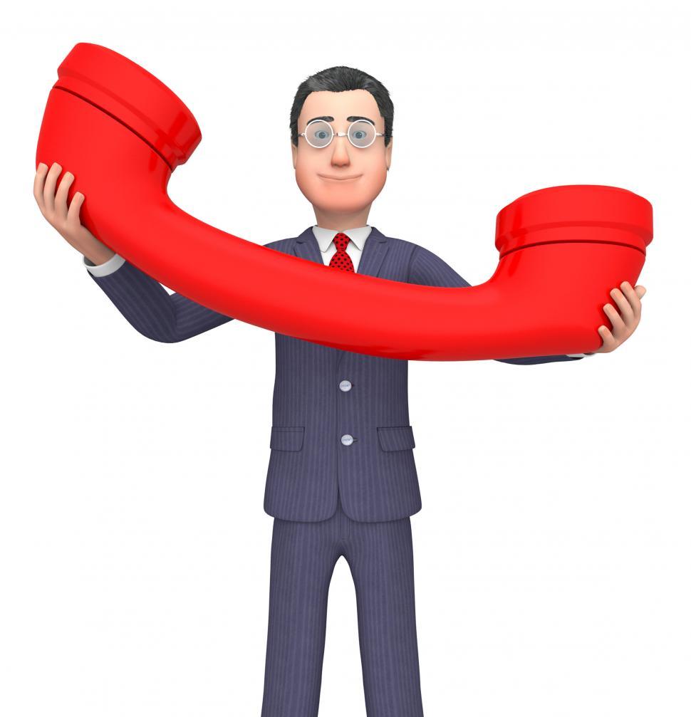 Free Image of Phone Businessman Represents Entrepreneurial Entrepreneur And Ca 