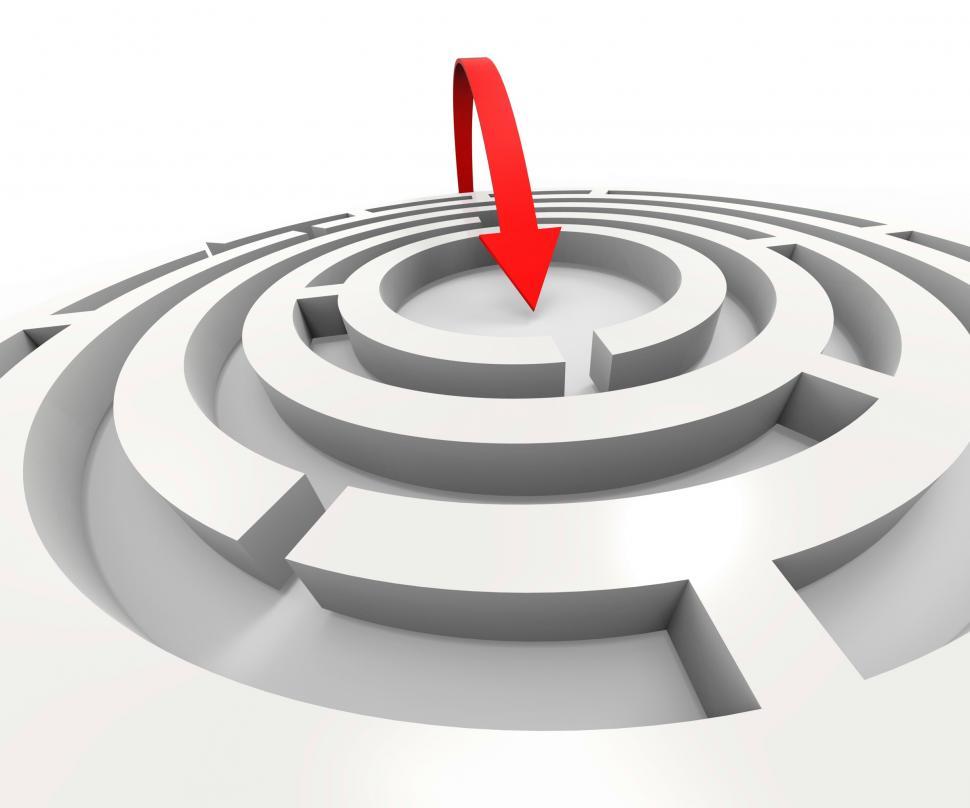 Free Image of Overcome Maze Shows Solving Puzzle Success 