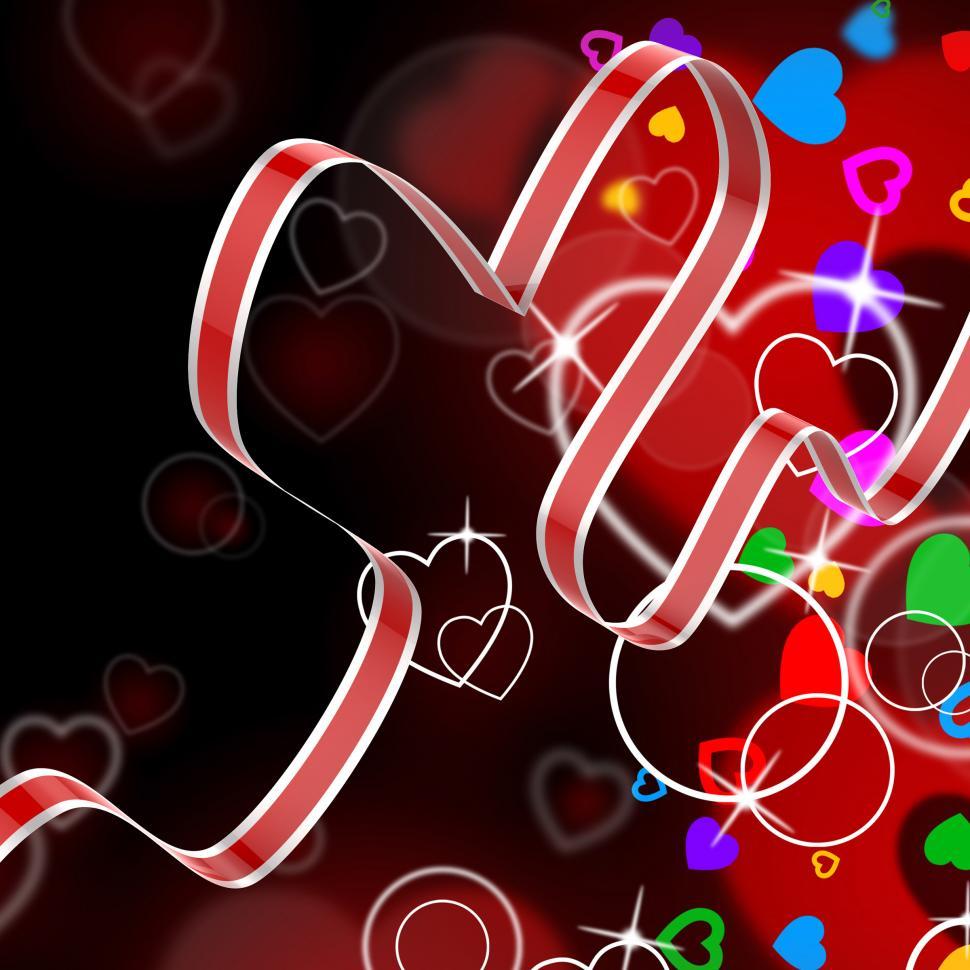 Free Image of Ribbon Heart Shows Celebration Decorative Or Festive Decorations 