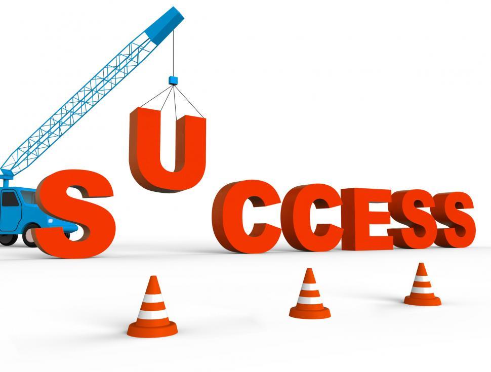 Free Image of Build Success Indicates Winning Ideas 3d Rendering 